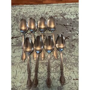Imperial‎ Stainless Silver Flatware Korea Set of 8 Soup Spoons